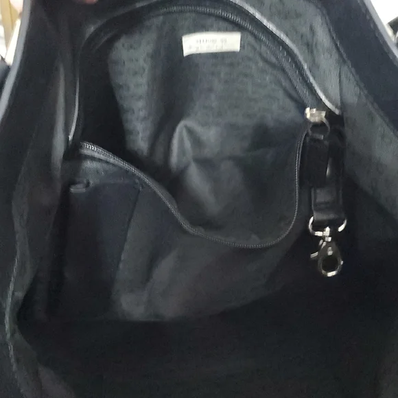 ANYA HINDMARCH "Black Leather Handbag Gold Decoration Unique
